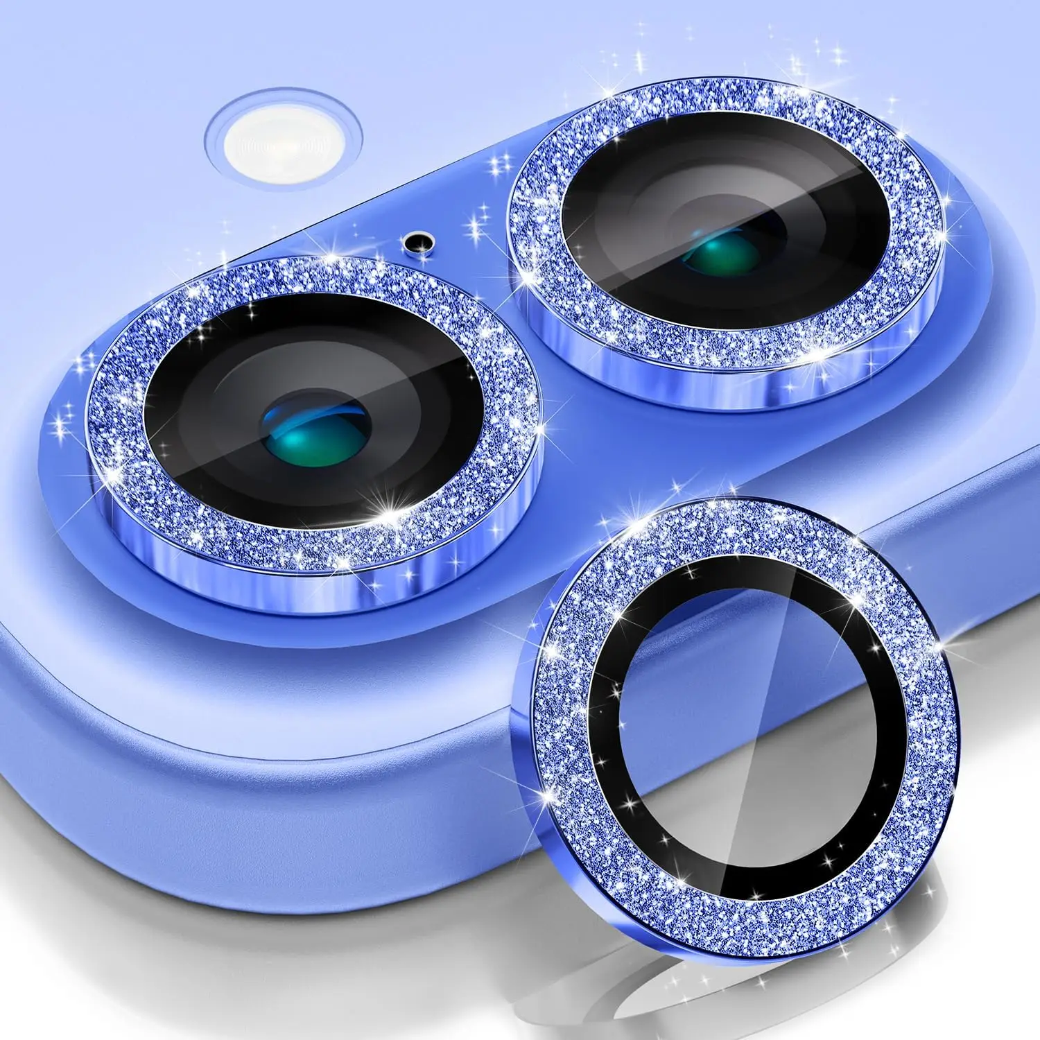 Bling Glitter Ultra-HD Tempered Glass Camera Lens Protector