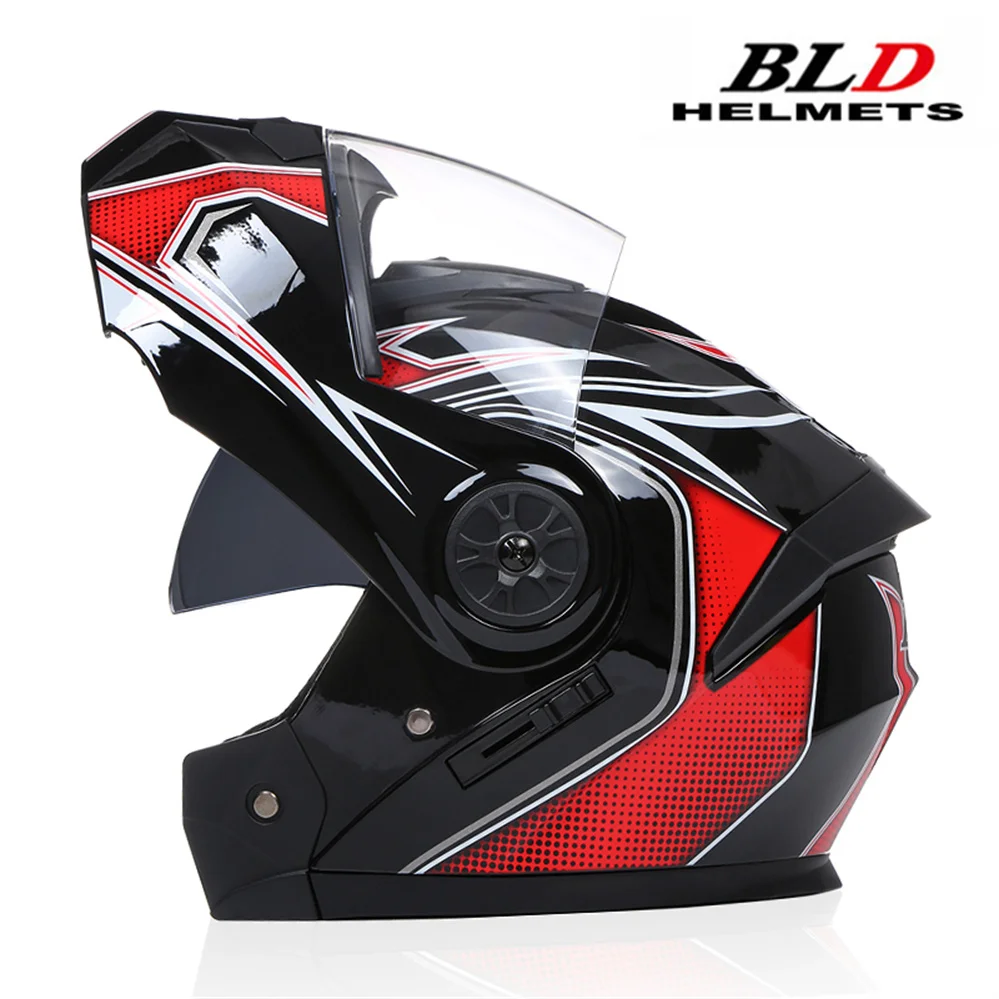 

BLD-161 High Quality Flip Up Motorcycle Helmet Full Face Modular Double Visor Casuqe Inner Sun Lens Racing Casco De Moto Unisex