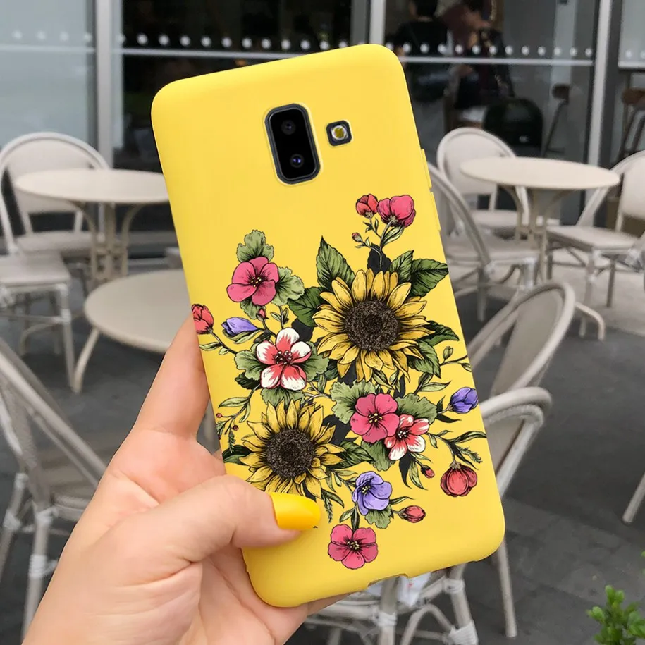 Butterfly Design Soft Protective Phone Case Bumper for Samsung Galaxy J6 Plus