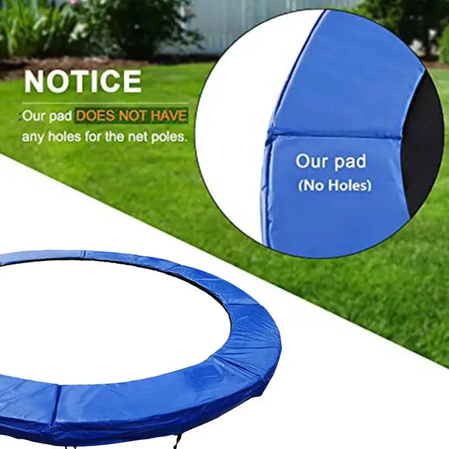 Cuscino Di Sicurezza Per Trampolino - Imbottitura Rotonda 8/10 Piedi, Blu, Anti-UV - Foto 8