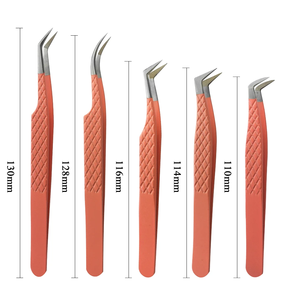 Eyelash Extension Tweezers High Quality Anti-Static Stainless Steel Tweezers Set Stainless Steel superhard Tweezers 6