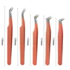 Eyelash Extension Tweezers High Quality Anti-Static Stainless Steel Tweezers Set Stainless Steel superhard Tweezers 6