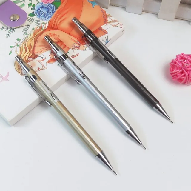 Creative Metal Mechanical Pencil 0.5mm 0.7mm Replaceable Refill Mechanical Pencil Student Stationery School Office Supplies 1
