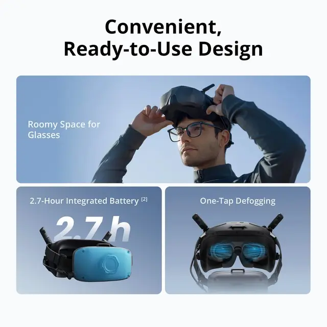 DJI Goggles N3 FPV Goggles 1080p Ultra Wide Screen Immersive Flight Experience FPV Goggle Wireless Streaming Goggles for Drones【FPV Goggles & Accessories】】 3