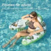 2 Pack Inflatable Pool Float Chair - Floating Pool Chair Lounge Floats for Swimming Pool Water Chair Pool Lounger with Cup Holde 4