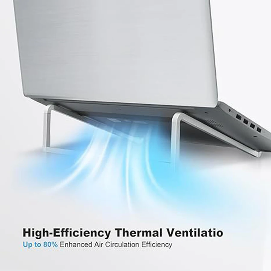 Adjustable Aluminum Laptop Stand with Heat Dissipation for Notebooks, Tablets, and PCs