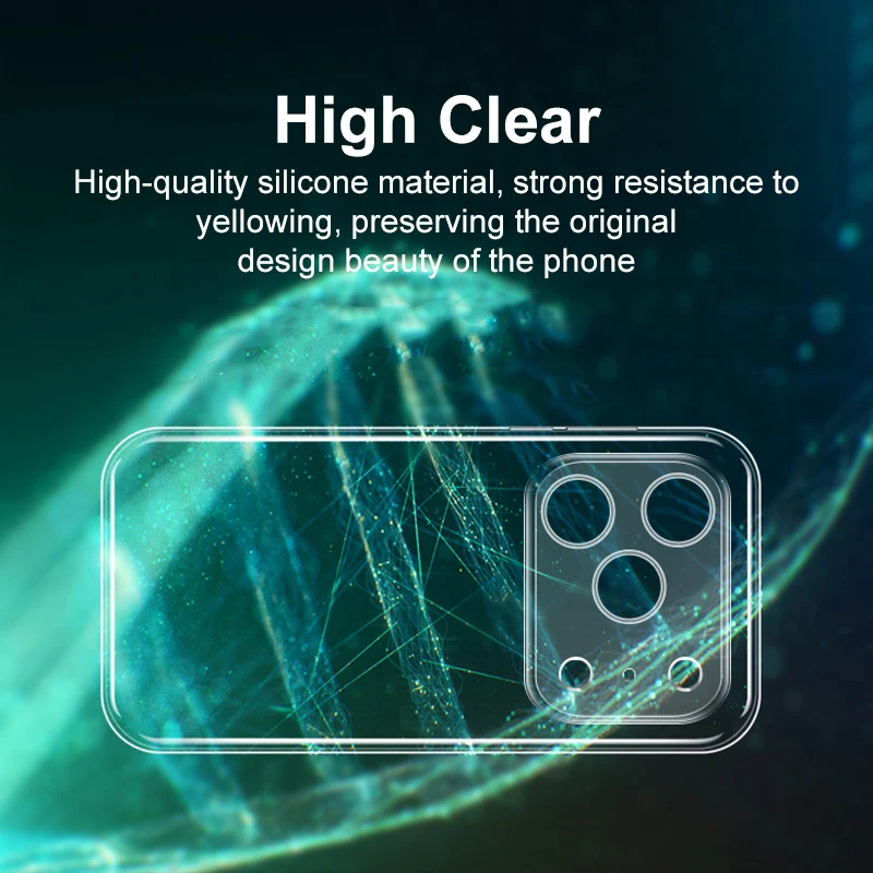 Luxury Ultra-Thin Clear Silicone Phone Case - Soft, Slim, and Stylish Cover
