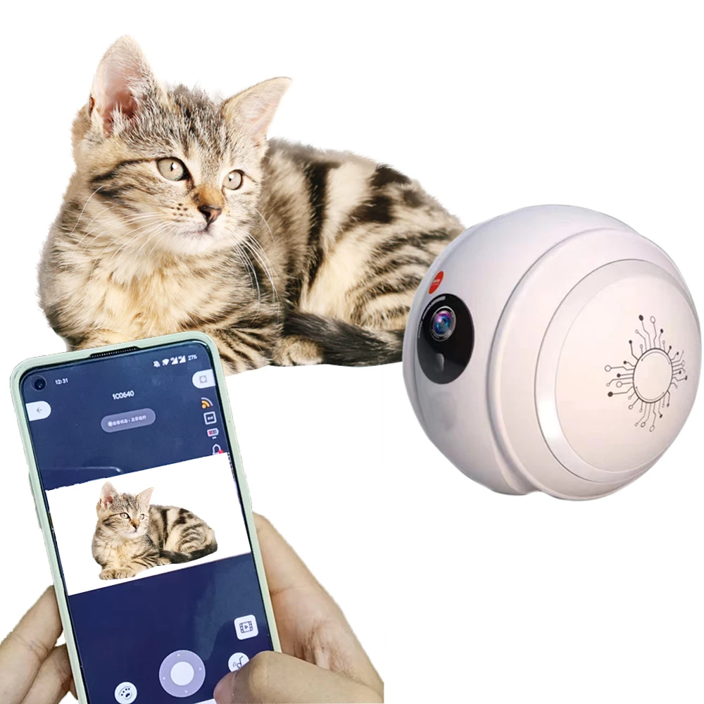 Nuovo Design HD 1080P robot per animali domestici intelligente robot giocattolo per animali domestici con fotocamera per cani giocattolo per gatti robot compagno intelligente