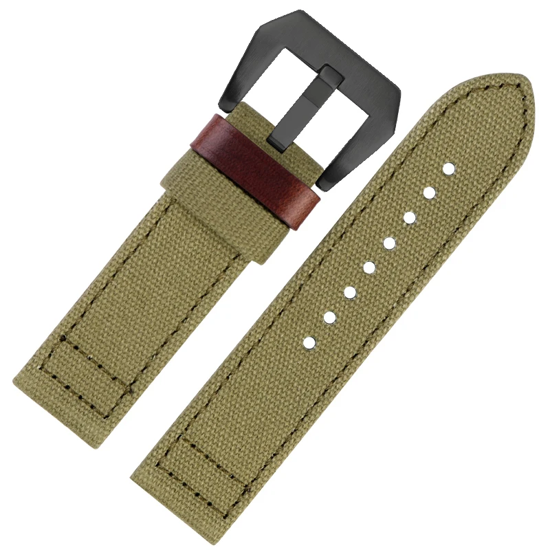 Luxury 24mm High-Quality Nylon Fabric Watch Band for Men – Premium Canvas Strap