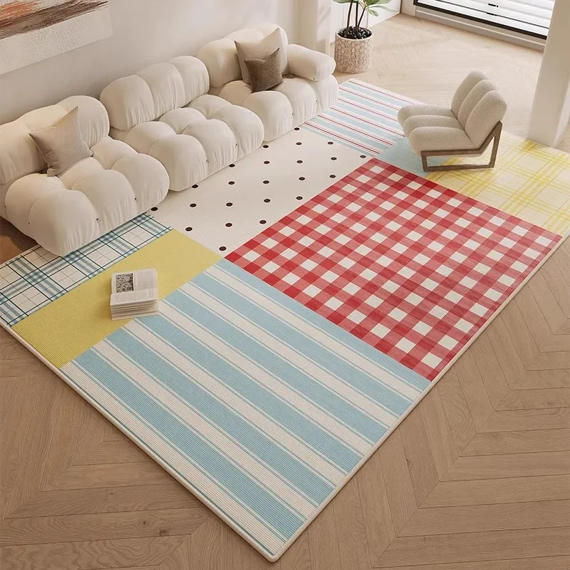 Fashion Striped Living Room Carpet Line Stitching Simple Style Bedroom Rugs Modern Art Trend Cloakroom floor Mats Ковер Alfombra