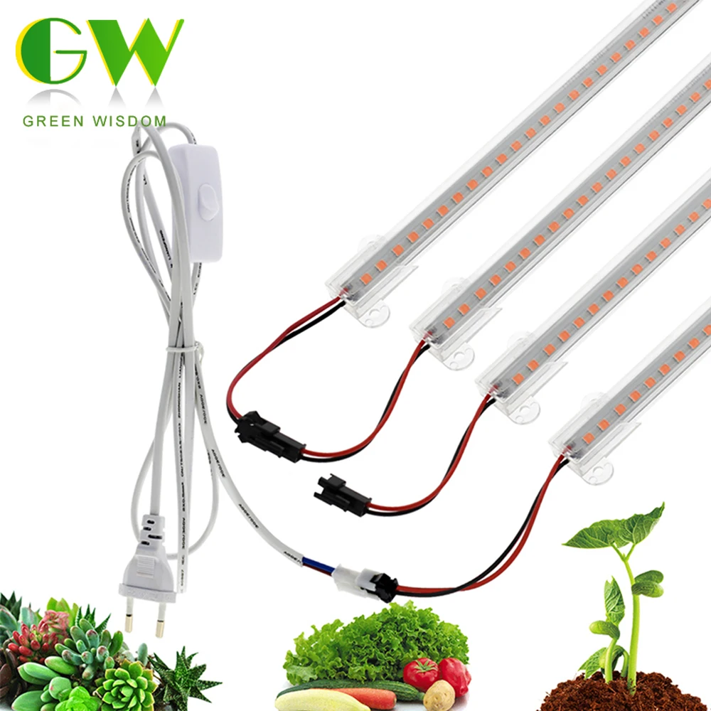LED Grow Light 220V Full Spectrum LED Bar Lamp for Plants High Luminous Efficiency Phytolamps for Seedlings Greenhouse Grow Tent
