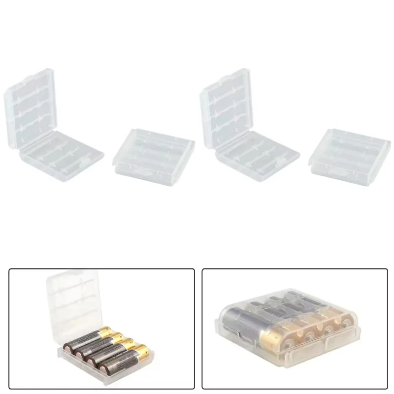 10 Stück Batterie-Schutzhülle aus Kunststoff, Halter für AA/AAA-Batterien, Aufbewahrungsbox, Organizer für 4xAA 5xAAA-Batterien, Teile
