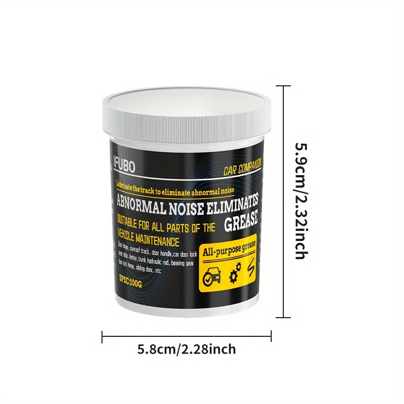 Synthetic Grease Lubricant for Car Sunroof, Door and Window Seal Track - Eliminates Squeaking and Sticking, Hydraulic Rod 6