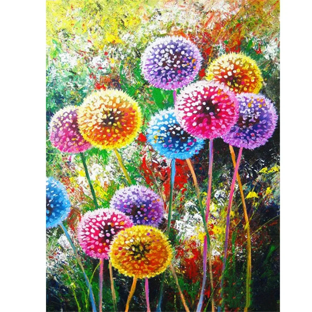 

2681-FLOWER Cartoon digital oil painting moon night scene filling suitable for adults hand-painted suit handicraft design