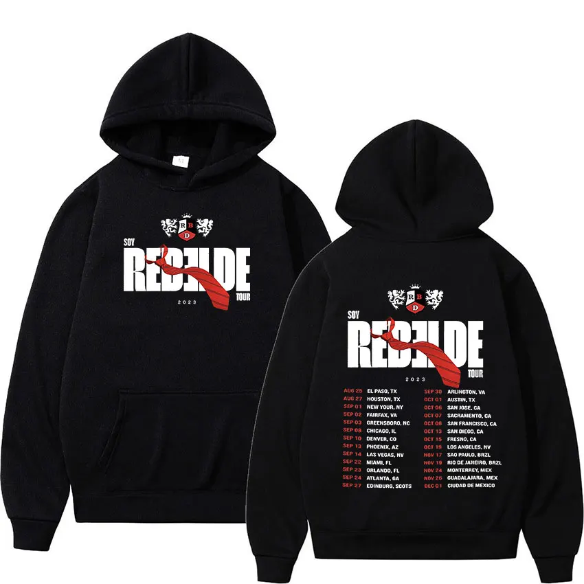 

2023 Rebelde RBD Tour Concert Hoodies Men's Casual Long Sleeve Pullover Sweatshirts Hip Hop Fashion Oversized Hoodie Streetwear