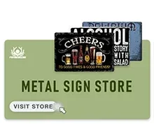 Description Picture 3 of itemPutuo Decor OPEN & CLOSED Licenses Plate Metal Sign Plaque Metal Vintage Signs for Living Room Door Shop Restaurant Wall Decor