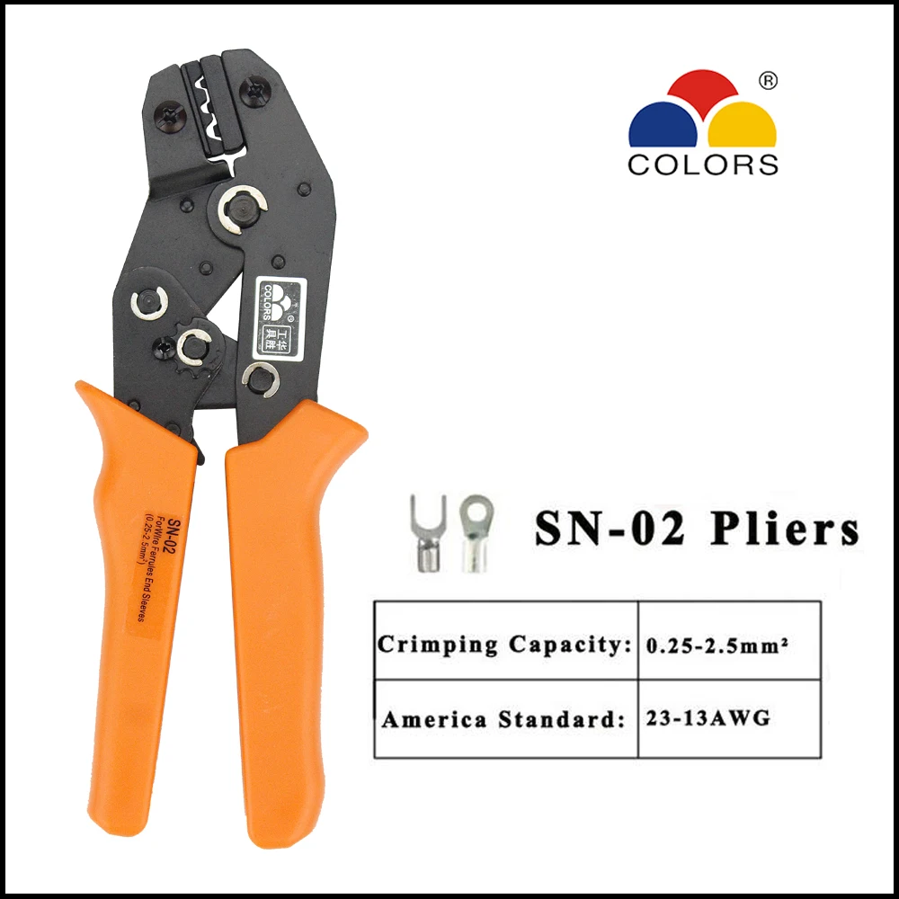 

SN-02 non-insulated terminal Tool jaw pliers mini crimping terminal pliers