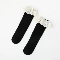 Baby Girls Knee High Socks Long Kids Soft Cotton Lace Stuff Princess Children Sock Ruffle 0-8 Years Leg Warmers Cute Girl Socks 6