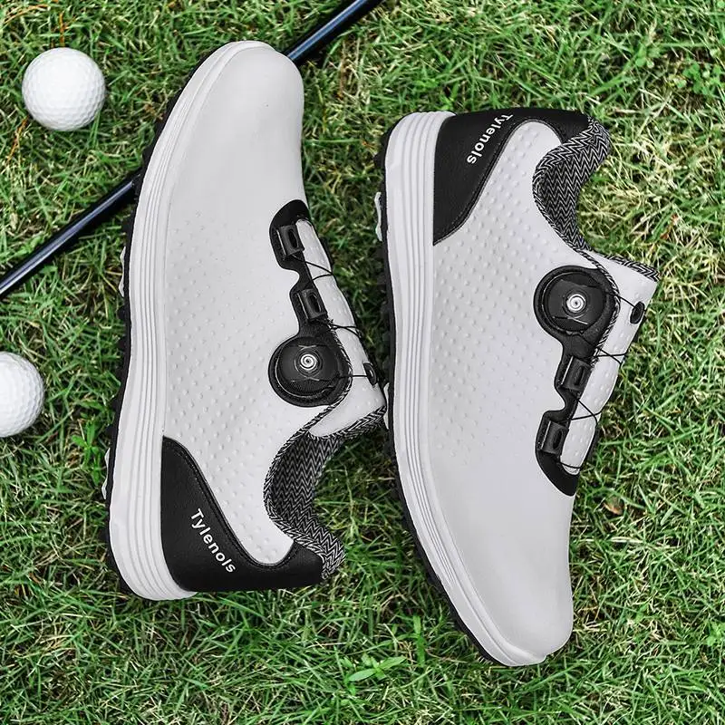 New Waterproof Golf Shoes Men Comfortable Golf Sneakers Quick Lacing Outdoor Walking Footwear Anti Slip Athletic Sneakers