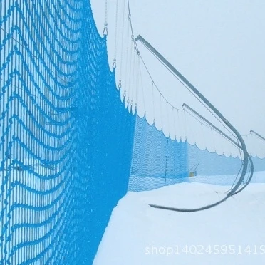 Polyester Polyethylene ski net ski slope protection net with poles support
