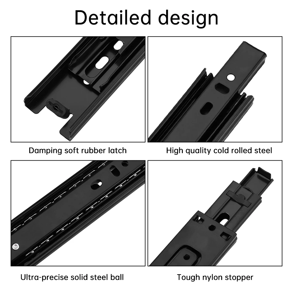 27mm verdickte zweiteilige Gleit schiene kalt gewalzte Stahls chu blade führungen schließen Schubladen schiene Gleit möbel beschläge