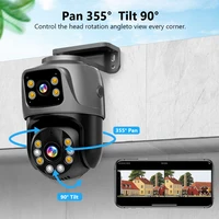 Système de surveillance Movols 6MP XMEYE POE, double objectif PTZ, audio bidirectionnel, système de caméra de sécurité POE, kit de surveillance vidéo NVR 16CH 3