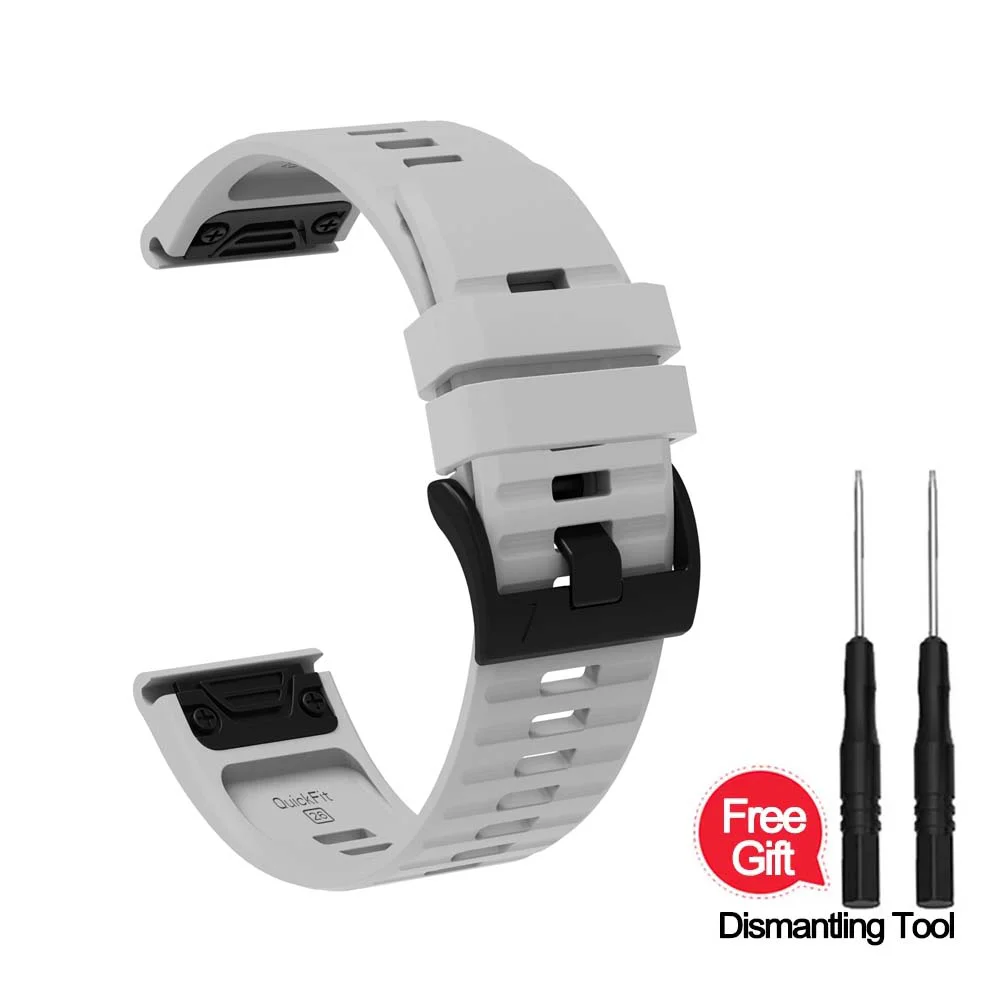 Premium Silicone Watch Strap - QuickFit Design, 22mm/26mm