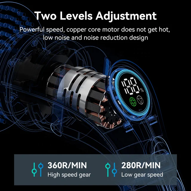 A12 5000mAh Cordless Electric Scrubber Spin Cleaning Brush with 7 Heads and Extension Handle for Car Application 6