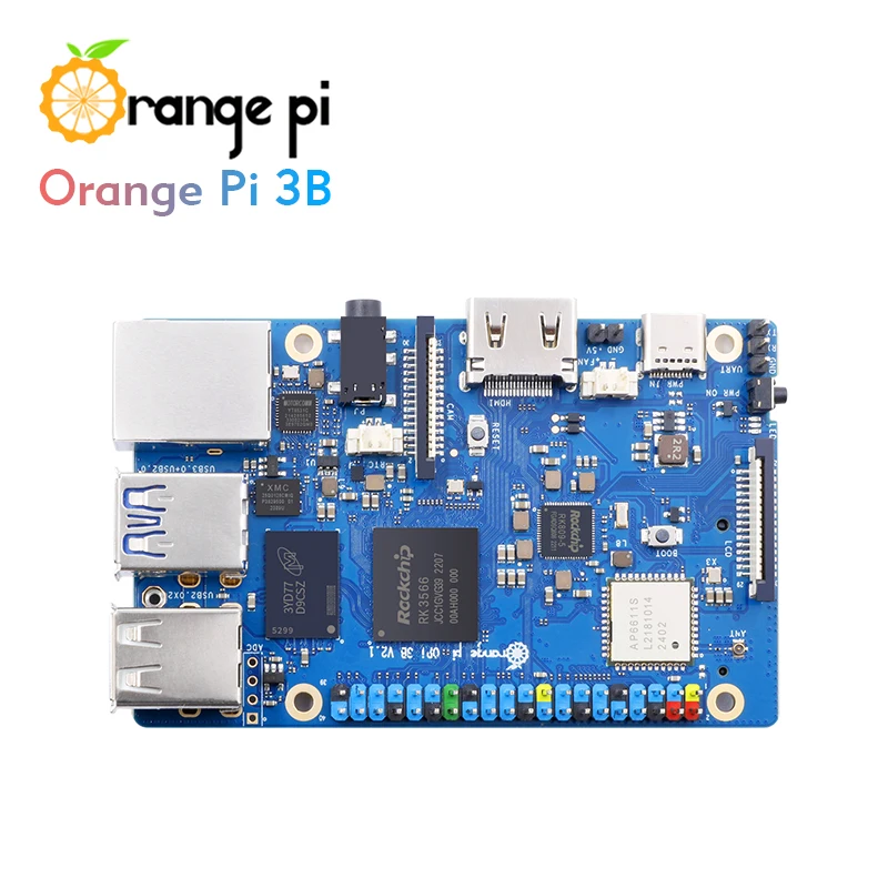 Single Board Computer Mini Development Board Orange Pi 3B 4GB Ram LPDDR4 Rockchip RK3566 WiFi5+BT5.0 BLE M2 SSD OrangePi3B Development Board