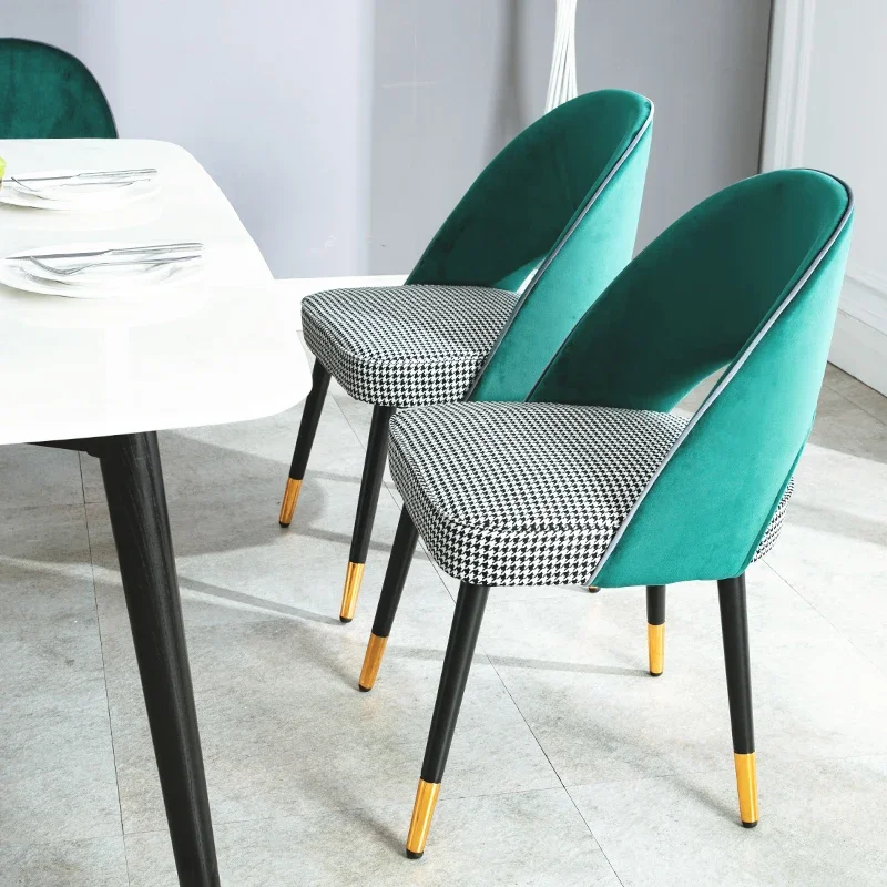 

Modern Scandinavian Dining Chairs Luxury Leather Finish Comfortable Solid Wood Seating for Contemporary Homes Restaurants