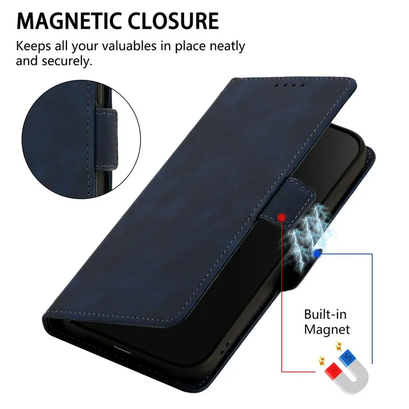 Leather Flip Case Wallet  with 360° Protection