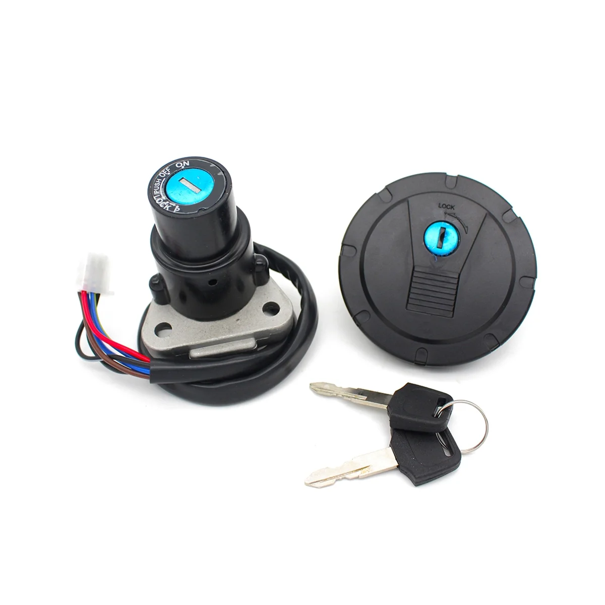 

Замок зажигания мотоцикла с набором ключей, Электрический дверной замок, 6 проводов для KLR 650 1987-2007