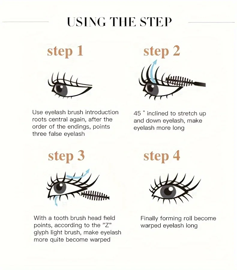 Description Picture 6 of itemSilk Fiber Lash Mascara Extension Black Thick Eye Lashes Waterproof & Smudge-Proof Long-Lasting No Flaking Natural No Clumping