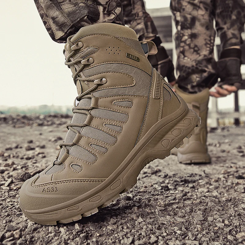 Men's Hiking Work Boots Non-Slip Lightweight Waterproof Outdoor Training  Shoes Military Combat &Tactical Breathable Desert Boots - AliExpress