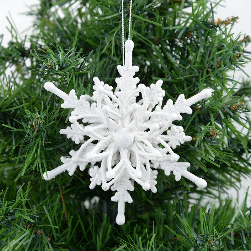 

Christmas 3D Snowflake Pendant Glitter Hanging Xmas Tree Snowflake Ornaments for Home Christmas New Year Winter Party Decoration