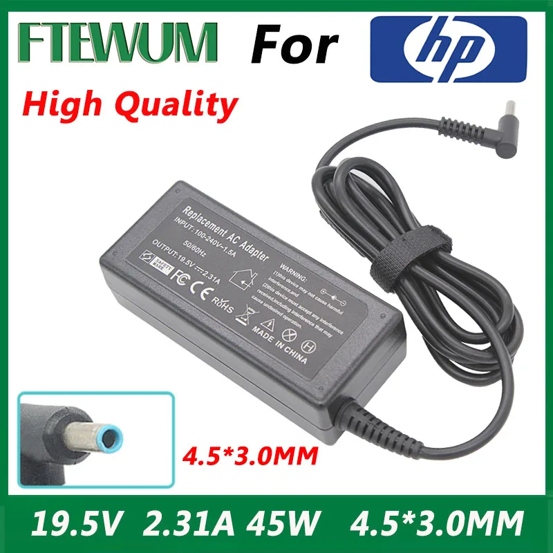 19.5V 2.31A 45W 4.5*3.0Mm Per Hp Laptop Charger Adapter Stream X360 13 14 Pavilion 854054-001 741727-001 740015-001 740015-002