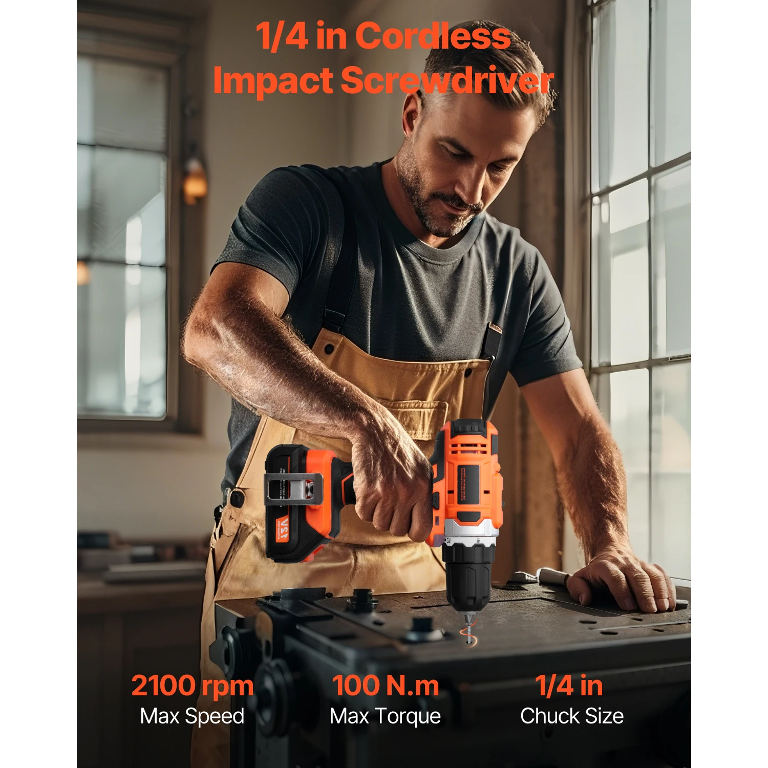 Cordless Power Tool Combo Kit with Drill and Impact Driver