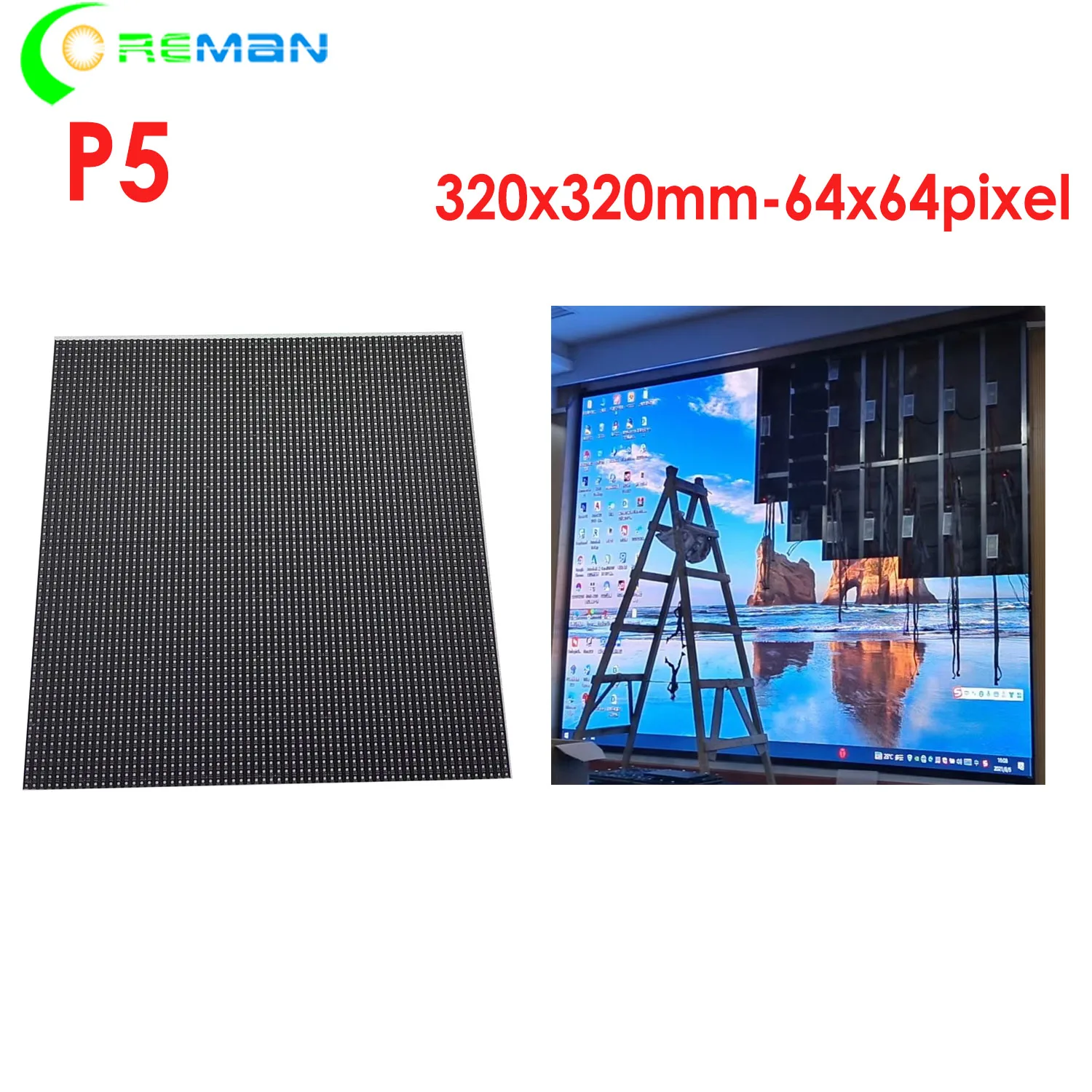 Светодиодный модуль pantalla P5 32x32 см 320x320 мм для Большой Гигантской светодиодный