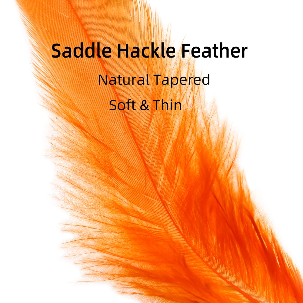 50PCS/Pack Colored Rooster Saddle Hackle 3