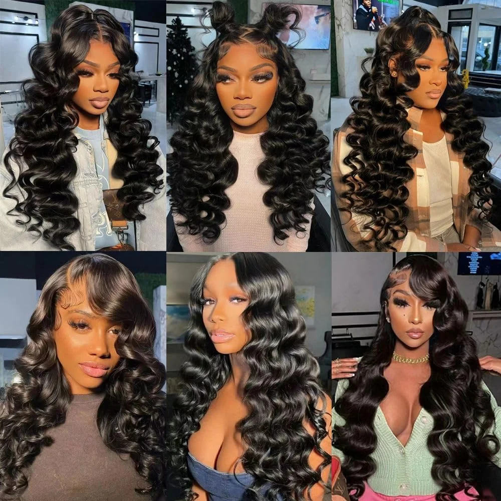 3 4 Bundle Loose Deep Wave Bundles Brazilian Real Human Hair 40 Inch Natural Black Color Raw Remy Human Hair Extensions Bundles 6