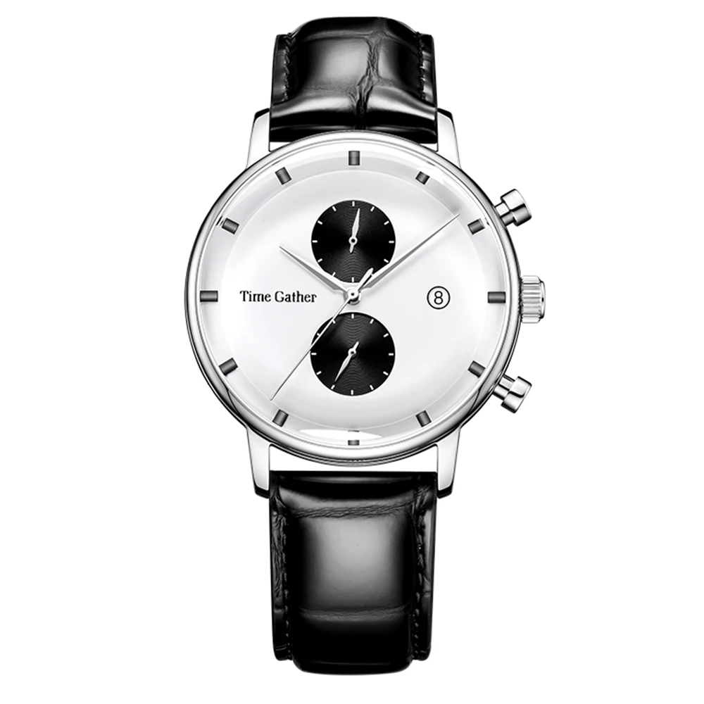 Panda Cronografo Orologio Da Uomo Business Chrono Orologi 42Mm Orologi Da Polso Al Quarzo Orologio Di Lusso Curvo In Vetro Zaffiro Tempo Raccogliere 2