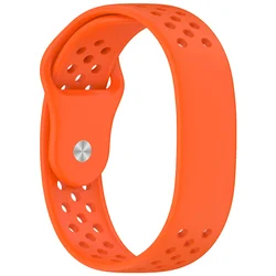 Silicone Strap Bracelet for Smartwatch - Unisex Replacement Wristband Accessory (Orange)