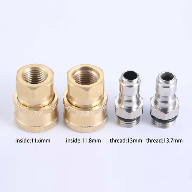 Nyomásmosó Adapter Sárgaréz/Acélcsatlakozó 1/4 "Női Gyors Csatlakozás M14*1,5 Női Szál Csatlakozó Kerti Tömlő Autó Mosás - Image 6