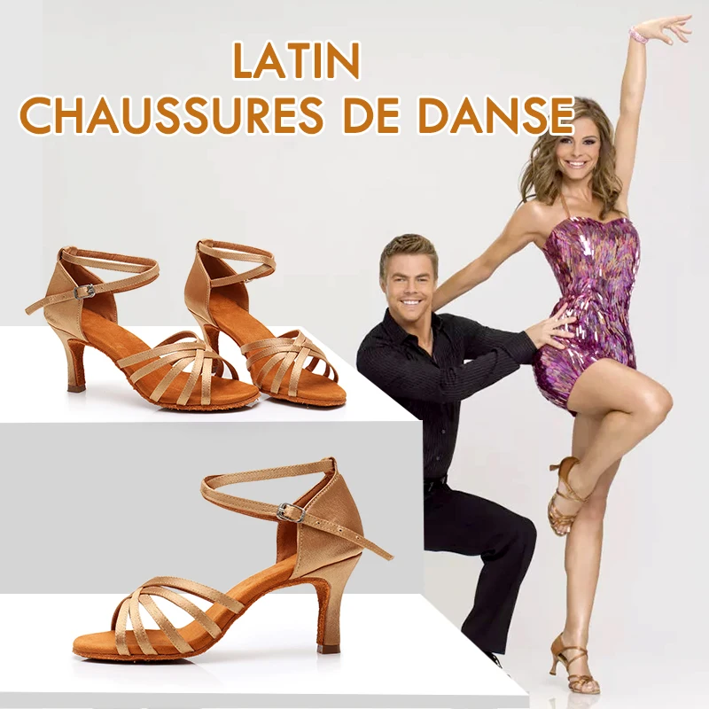 NEEKY 2019 Nouveau Femmes Chaussures de Danse Latine Salle de Bal Tango Dames Filles Confortable Satin Chaussures de Danse 