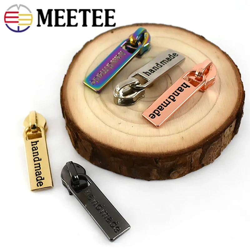 10/30Pcs Meetee Zipper Sliders for 5# Nylon Zippers Handmade Garment Zip Head Puller Bag Repair Kits DIY Sewing Accessories