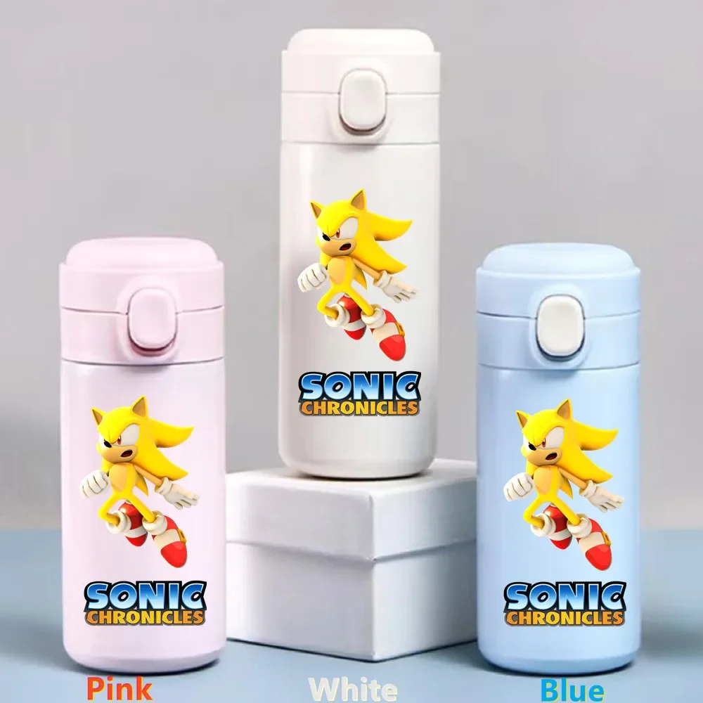 thumbnail image 1 of Taza de agua de acero inoxidable de la serie Sonic The Hedgehog, a prueba de fugas, termo al vacío, portátil, para viajes, taza para beber con dibujos animados para niños, regalo, 1 of 5