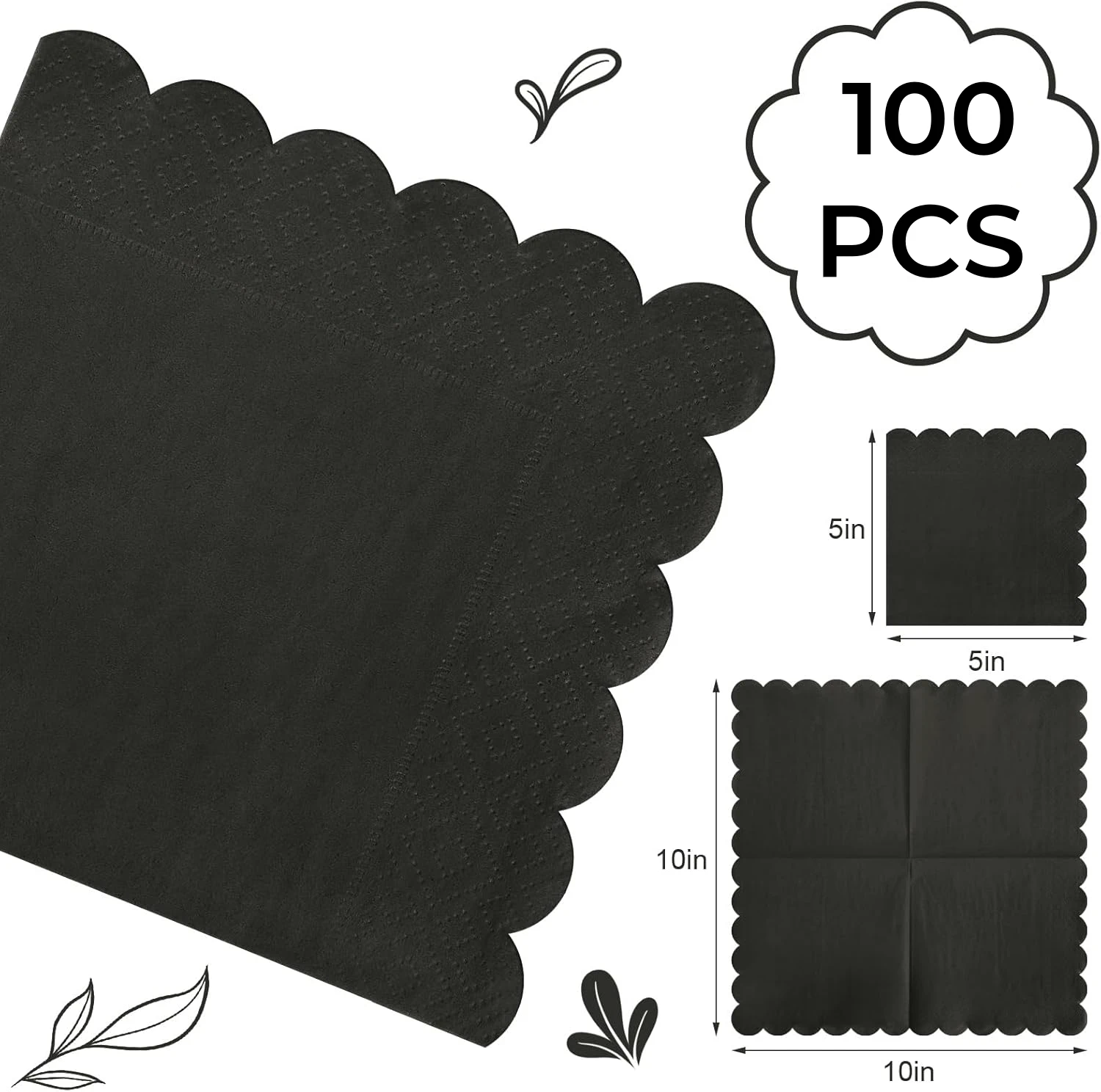 EVYIENEN 48 Platos De Papel Festoneados Con Degradado De Color Azul