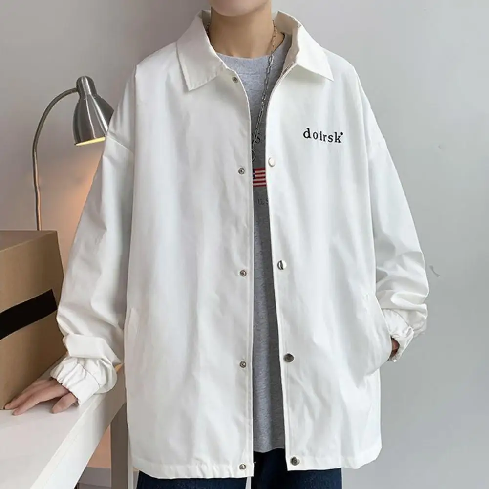 

Men Cardigan Coat Men Coat Oversized Men's Cardigan Jacket with Lapel Pockets Soft Stylish Spring/fall Coat in Solid Color