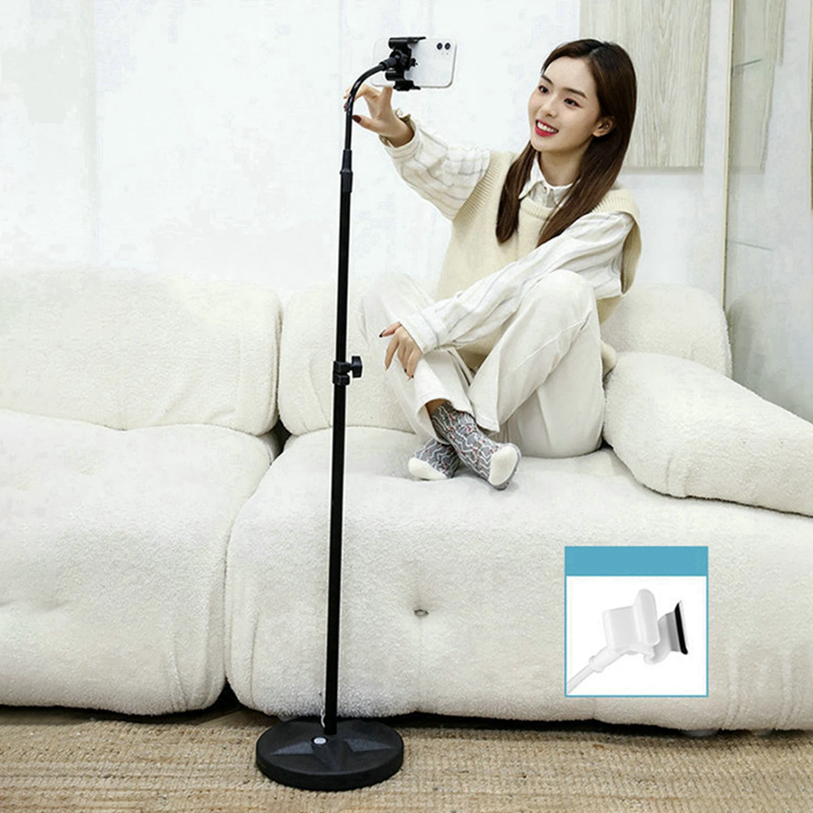 Hair Dryer Stand Holder hair dryer holder hair tool holder Adjustable Height Floor Standing Home Blow Hair Dryer Bracket Stand Rack for Pet Grooming Care Tool