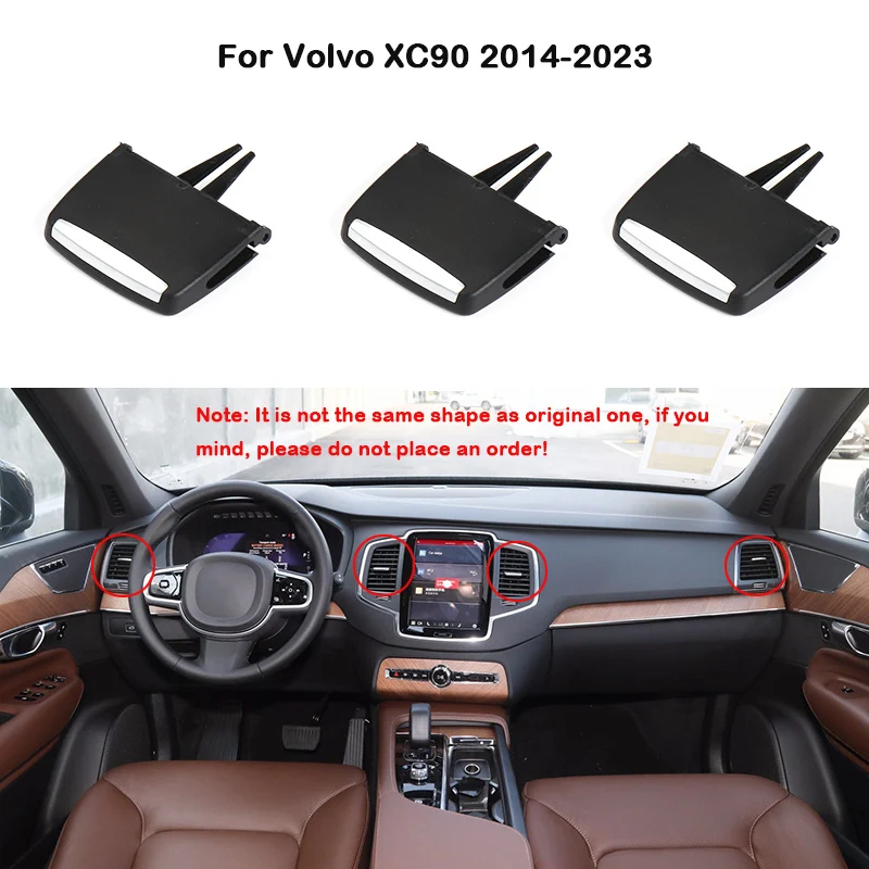 

Car Front Air Conditioning Outlet Clips Dashboard A/C Vents Pick Tab Clip For Volvo XC90 2014-2023